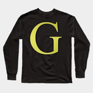 The Letter G in Shadowed Gold Long Sleeve T-Shirt